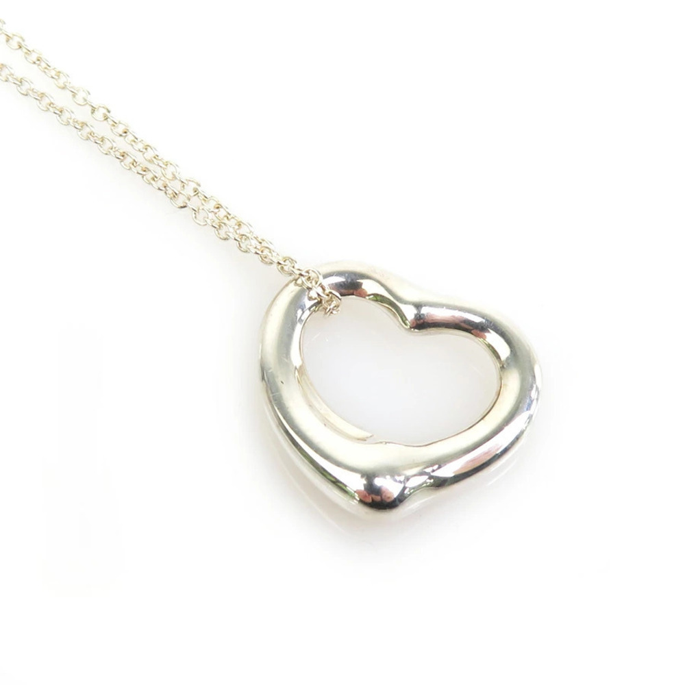 Tiffany Co Open Heart Necklace Sterling Silver
